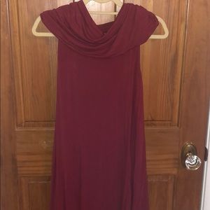 Oversized turtle neck mini dress